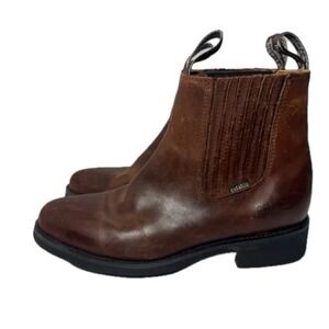 Establo Men 7.5 Chelsea Boots Brown Leather Rugged Outdoor Country Ranch‎ Mexico